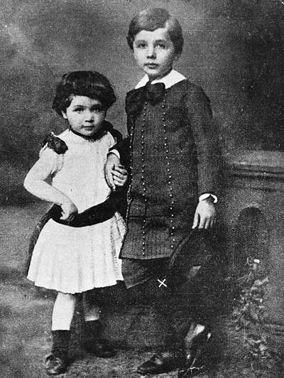 Einstein and his sister